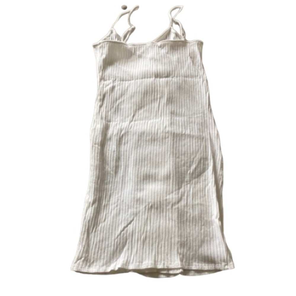 Button Front Ribbed Knit Slip Dress Size M - Picture 4 of 5